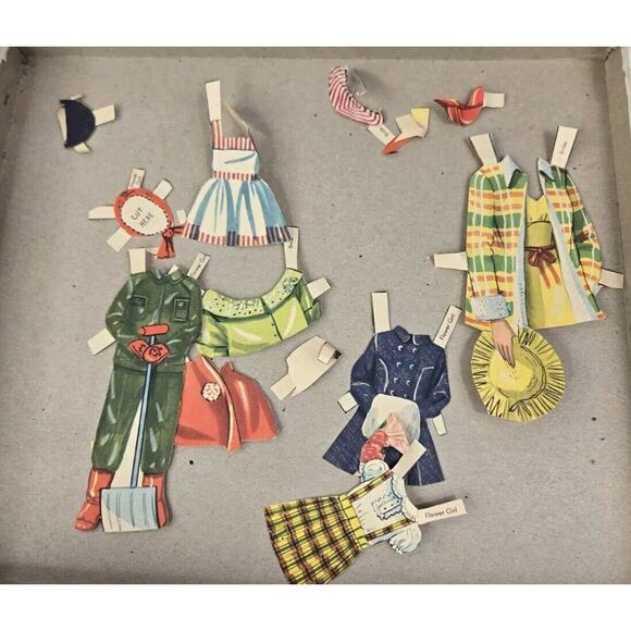 2 ORIGINAL Whitman Paper Doll Sets VTG -1950's BRIDAL PARTY & 1952 DORIS DAY - Picture 12 of 16